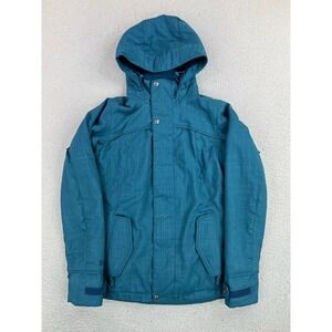Burton Jet Set Jacket Womens XS Blue Hooded Dryride Insulated Ski Snowboard